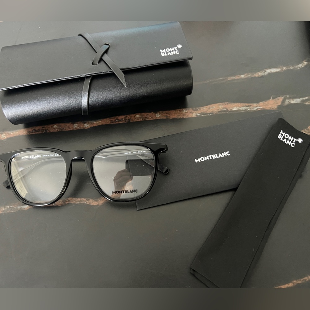 MontBlanc eyeglasses frame MB0010O shiny black